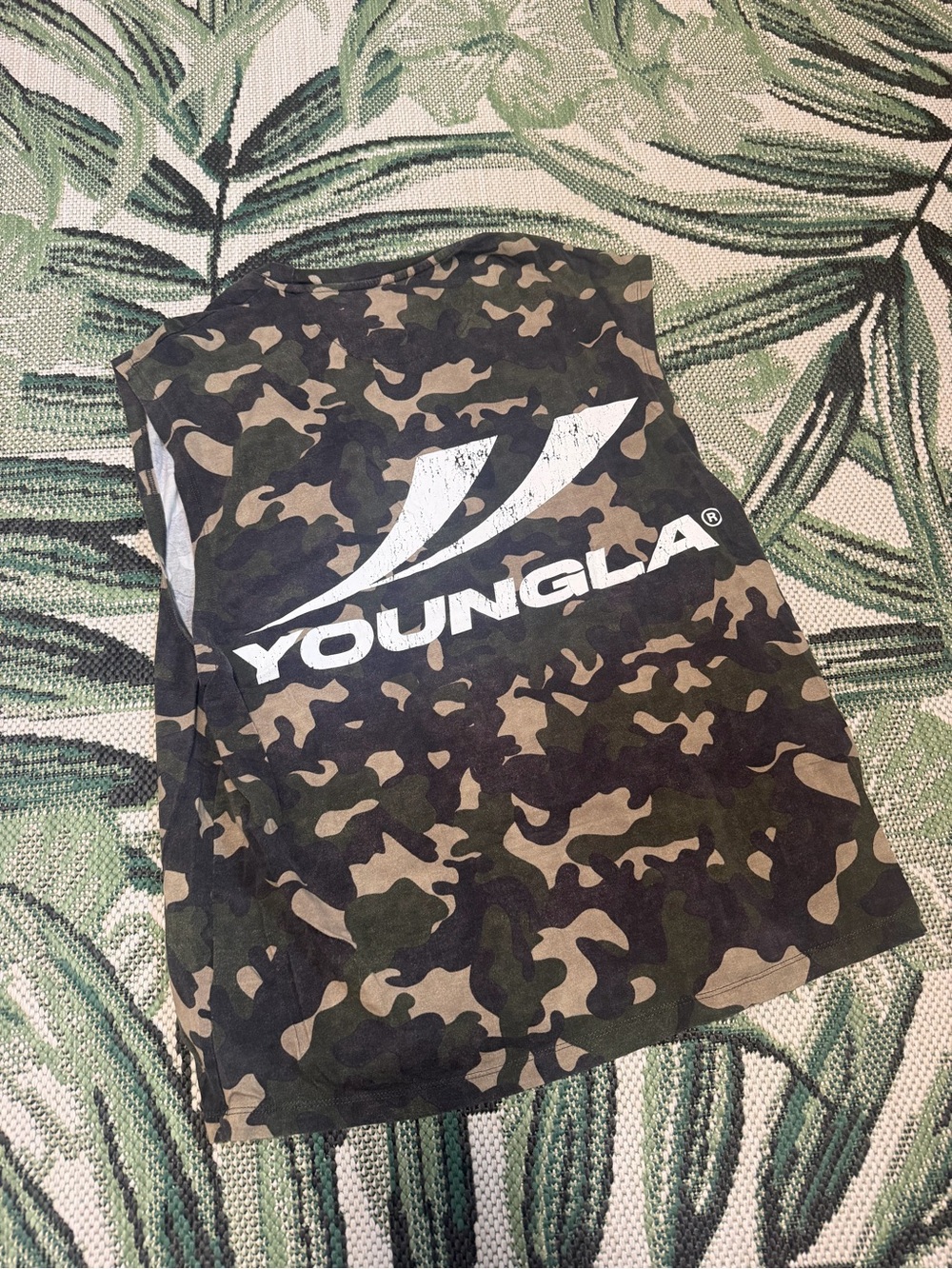 YoungLA Green Runtech Tan Camo
Tank Top Mens Size Large